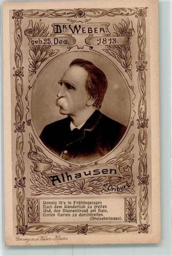 Alhausen Dr. Weber geb. 1813 Portrait