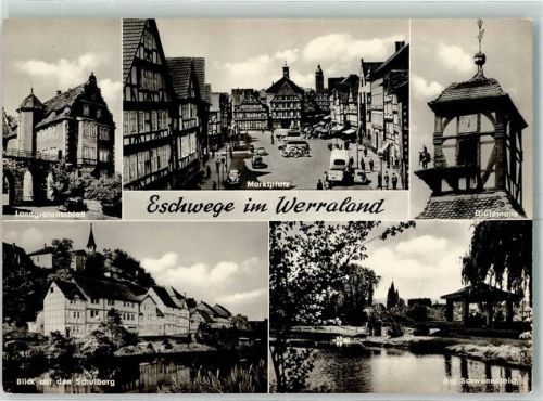37269 W3440 Eschwege - Landgrafenschloß Marktplatz Diotemann Schwanenteich