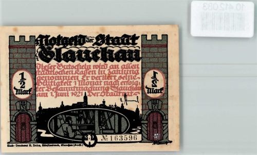 Glauchau Notgeld Scherenschnitt