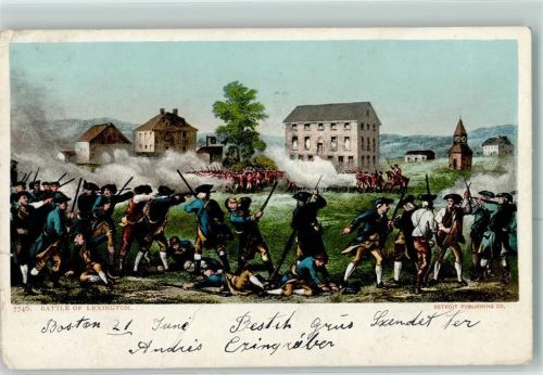 Boston 1906 Schlacht von Lexington Uniform Ort lt. Stempel