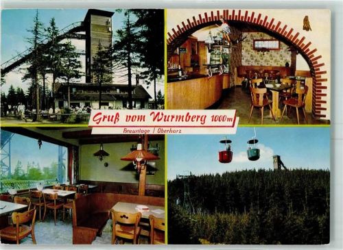 Braunlage Gasthaus Wurmberg Gastraun Theke Seilbahngondeln Stempel Wurmberg Baude