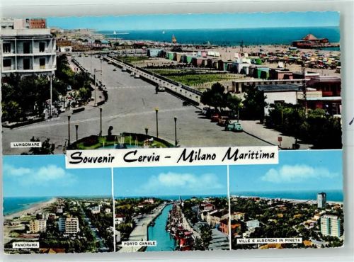 Cervia Milano Marittima Lungomare Porto Canale Ville e Alberghi in Pineta