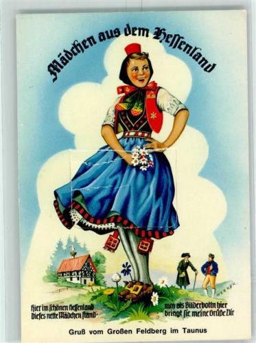 Feldberg 1976 Tracht aus dem Hessenland AK