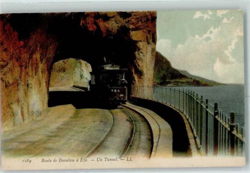 Eze Route de Beaulieu a Eze Un Tunnel