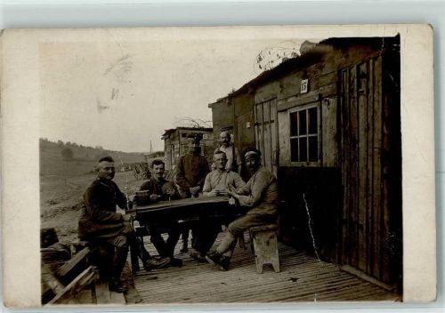 1918 WK I Soldatenleben Kartenspiel AK