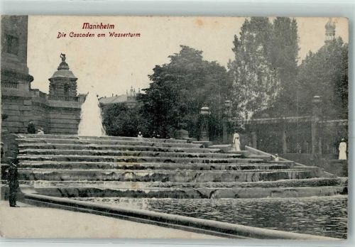 Mannheim Cascaden Springbrunnen Wasserturm