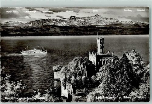 Langenargen Schloß Montfort Fahrgastschiff Bodensee Schweizer Alpen