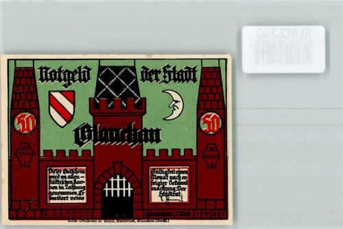 Glauchau Notgeld Scherenschnitt