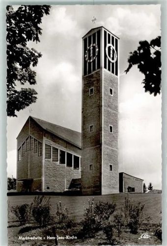 95615 W8590 Marktredwitz - Herz-Jesu-Kirche Kreuz Uhr