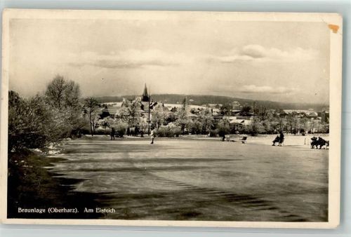 Braunlage Am Eisteich Schlittschuhläufer