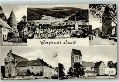 Lügde Festungsturm ehem. Klosterkirche St. Kilians Kirche Vw Käfer