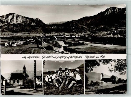 82439 W8119 Großweil - Jochenberg Herzogstand Kleinweil Zell Maibaum Kapelle Tracht Hut