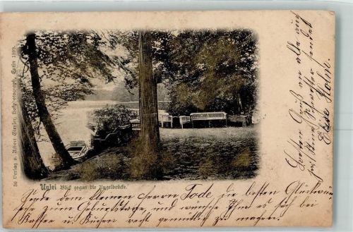 Uklei 1901 Angelbrücke Ruderboot Ruhebank