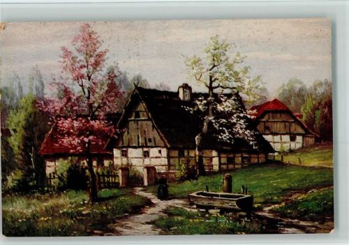 Nr. 1406 von W. Hoy - Bauernhof in Bayern AK