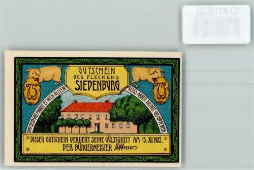 Siedenburg Notgeld Schweine