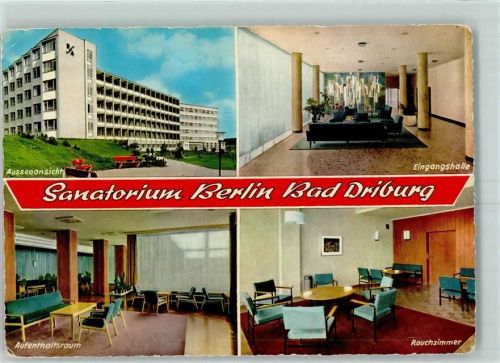 Bad Driburg Sanatorium Berlin Eingangshalle Aufenthaltsraum Raucherzimmer