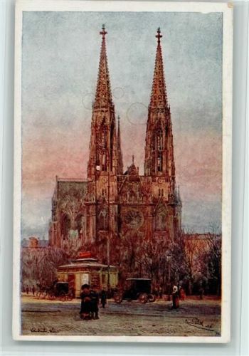 Wien Serie 431-3 sign Pendl - Votivkirche, gute Erhaltung AK
