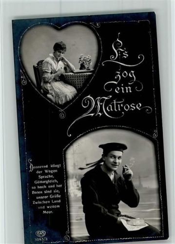 Verlag EAS Serie 3045-3 - Es zog ein Matrose AK Gute Erhaltung Matrosenliebe Foto AK