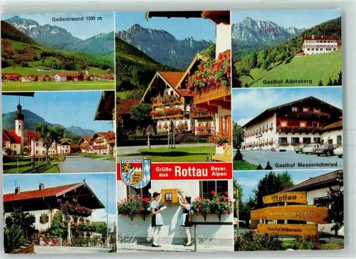 Rottau Gedererwand Gasthaus Adersberg Gasthaus Messerschmied Kinder am Briefkasten Ortsholzschild