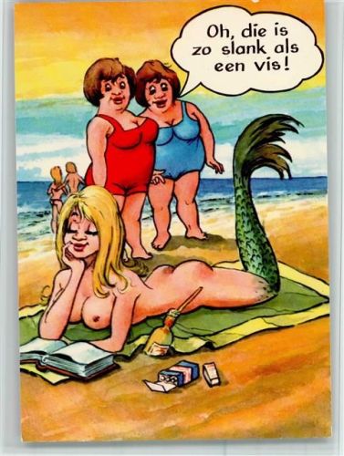 Nackte Meerjungfrau - Humor - Erotik