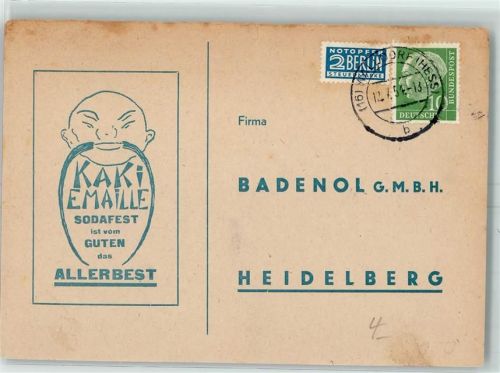 Mörfelden Firma Badenol GmbH Ort handschriftlich