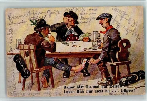 1928 Bauer auf Reisen - laß dich nicht betrügen AK