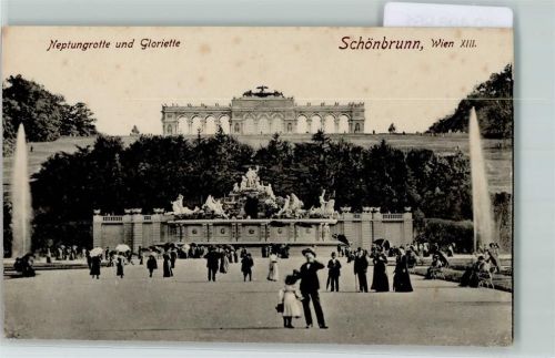 Wien Schönbrunn Neptungrotte Gloriette Wasserfontainen
