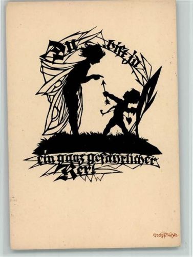 Nr. 174 - Elfe und Amor AK
