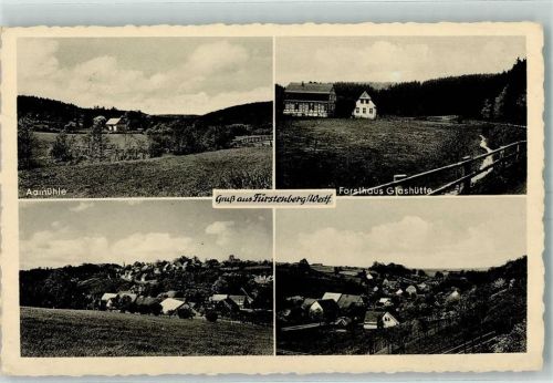 Fürstenberg Aamühle Forsthaus Glashütte