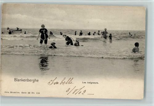 Blankenberghe 1902 Bademode, Verlag Nels Serie 28 Nr. 119, gute Erhaltung AK