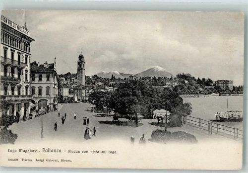 Pallanza 1903 Piazza con vista sul lago