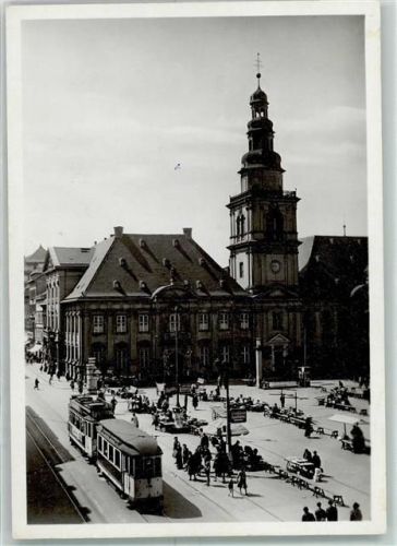 Mannheim Marktplatz Rathaus Straßenbahn