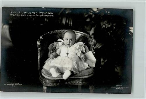 Prinz Hubertus als Baby - Original Aufnahme G. Berger 1910 , sehr gute Erhaltung AK