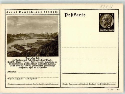 Bad Wiessee Ganzsache Tegernseer Tal Lernt Deutschland kennen Nr.41-163-1-B3