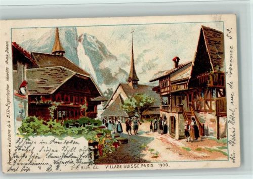 Paris 1900 Exposition 1900 - Village Suisse AK