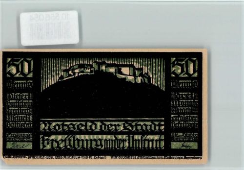 Freyburg Notgeldschein 50 Pfg. Sage vom Edelacker