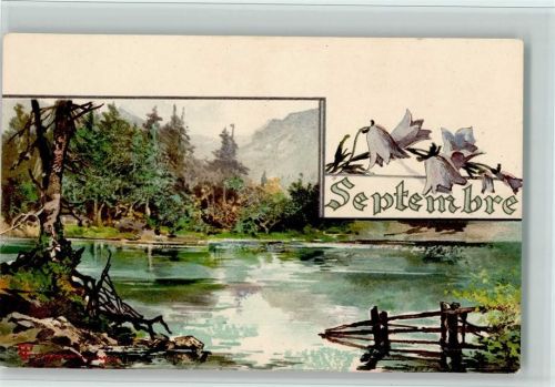 1898 sign Guggenberger - Jugendstil - Monat September - sehr gute Erhaltung
