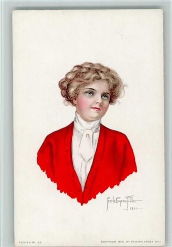 Nr. 53 sign Pearle Eugenia Fidler - Frauenporträt - gute Erhaltung