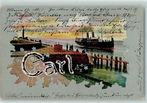 Namen auf der Postkarte - Carl - Bild als Puzzleteil - Serie 1515 Nr. 11
