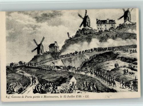 1920 Nr. 8 Canons de Paris portes a Montmartre 1789 AK
