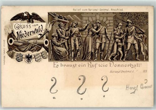 Niederwald 1897 Relief am Nationaldenkmal