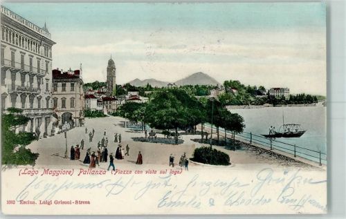 Pallanza 1905 Piazza con vista sul lago