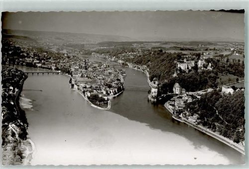 Passau Fliegeraufnahme Ort handschriftlich