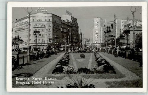 Beograd Hotel Balkan Straßenbahn Oldtimer Omnibus