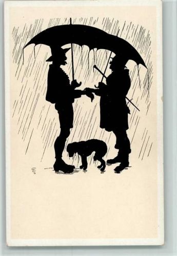 Serie 1 Nr. 11 Verlag Emil Müller - unter dem Regenschirm , gute Erhaltung