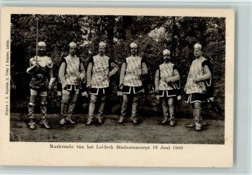 Maskerade 1900 - Leidsch Studentencorps AK