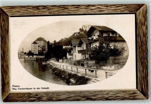 Passau 1916 Passepartout Alte Fischerhäuser