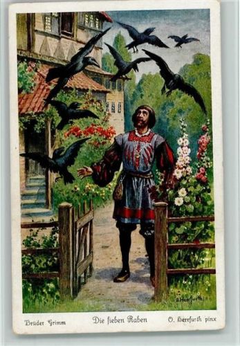 Märchen Die sieben Raben Nr. 1 - Uvachrom Serie 320 Nr. 4888, gute Erhaltung