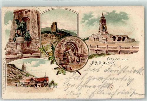Kyffhäuser 1903 Kaiser Wilhelm I. Denkmal Barbarossa