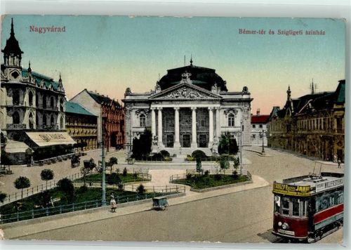 Nagyvarad 1917 Bemer-ter esSzigligeti szinhaz Straßenbahn